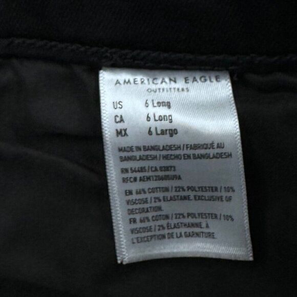 American Eagle Next Level Stretch Highest Rise Jegging Black 6 Long NEW - Picture 5 of 13